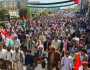 مظاهرة حاشدة في مأرب تضامنا مع فلسطين وتنديدا بجرائم الإبادة