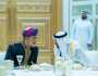بالصور.. الشيخ محمد بن زايد يقيم مأدبة عشاء على شرف جلالة السلطان