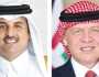 الملك يبحث مع أمير قطر هاتفيا التطورات في قطاع غزة