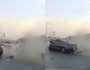 وقوع حادث مروري مروع نتج عنه تصادم سيارتين .. فيديو