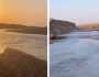 منخفض الهدير يحول صحراء دبي إلى بحيرة عملاقة .. فيديو
