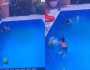 كاميرات المراقبة تكشف لحظة إنقاذ طفل لأخته من الغرق .. فيديو