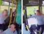 لحظة سقوط امرأة من داخل حافلة ركاب بطريقة مروعة في تركيا .. فيديو