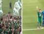 فيرمينو يشير إلى جمهور الأهلي لترديد النشيد بصوت واحد .. فيديو