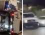 إيقاف سائق مركبة متهور والقبض عليه بعدما حاول الهروب من المرور في القريات .. فيديو