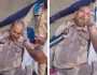 ردة فعل شرطي بعد إصابة زميله بضربة شمس تثير غضباً في الهند .. فيديو