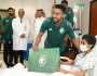 لاعبو الأخضر يزورون مرضى القلب والسرطان بمستشفى الملك فيصل.. فيديو