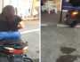 فتاة لبنانية خلت الباب يبكي أثناء قيادتها دراجة نارية.. فيديو