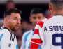 ميسي يتعرض لتصرف مهين وغير لائق من لاعب باراغواي