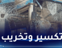 بالصور.. تكسير أكثر من 17 حافلة “إيتوزا” أمام ملعب نيلسون مانديلا
