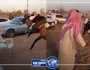 خروج خيل بخياله عن مضمار السباق والدخول على المتفرجين بتبوك.. فيديو