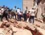 نائب محافظ البحيرة ومدير الأمن يتفقدان عمليات رفع أنقاض العقار المنهار برشيد