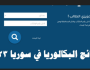 الف مبروك .. كليك نتائج البكالوريا في سوريا 2023 أدخل الاسم ورقم الاكتتاب رابط سريع