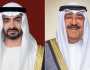 سمو أمير البلاد على رأس مستقبلي رئيس دولة الإمارات الشقيقة لدى وصوله إلى الكويت في زيارة دولة