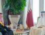 أمير قطر يستقبل وزير الخارجية السعودي في مكتبه بالديوان الأميري